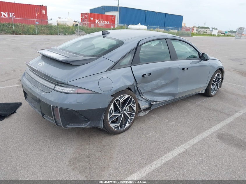 2024 Hyundai Ioniq 6 VIN KMHM34AC6RA056004 IAAI salvage auction — SIDE, Salvage (Nebraska), sold $7,900 on 2026-07-30 (photo 4)