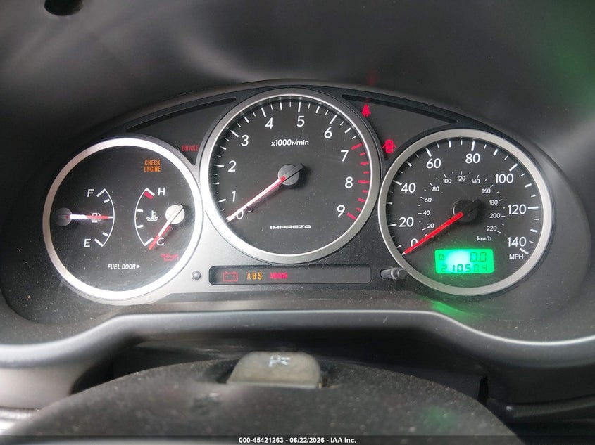 2004 Subaru Impreza VIN JF1GD29654H503431 IAAI salvage auction — SIDE, Clear (Virginia), sold $350 on 2026-08-02 (photo 7)
