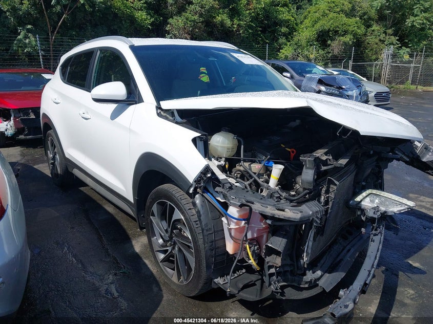 2019 Hyundai Tucson VIN KM8J3CAL2KU968663 IAAI salvage auction — FRONT END, Salvage Title, sold $2,050 on 2026-07-30 (photo 1)