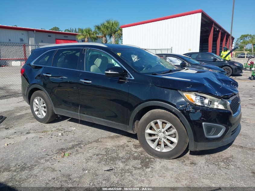 2016 Kia Sorento VIN 5XYPG4A36GG018257 IAAI salvage auction — ALL OVER, Rebuildable (Florida), sold $375 on 2026-07-29 (photo 1)