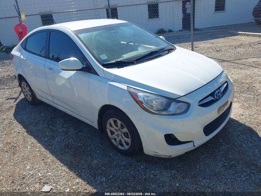 2012 Hyundai Accent VIN KMHCT4AE6CU208320 IAAI salvage auction — NORMAL WEAR, Clear (Illinois), sold $400 on 2026-07-22 (photo 1)