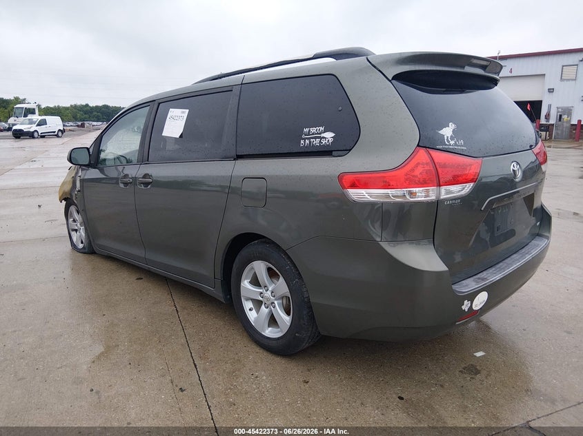 2011 Toyota Sienna VIN 5TDKK3DC6BS045601 IAAI salvage auction — ENGINE BURN, Salvage (Indiana), sold $325 on 2026-07-28 (photo 3)