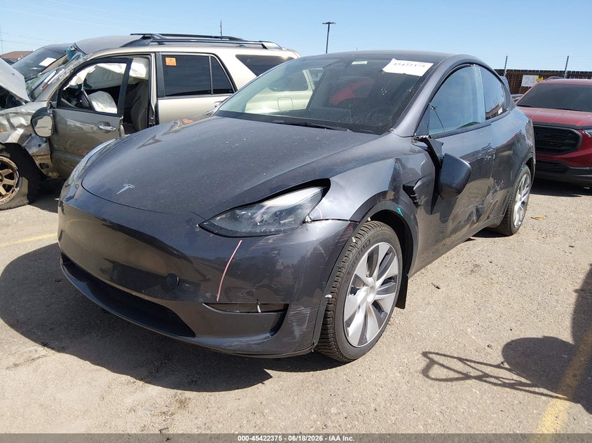 2021 Tesla Model 3 VIN 5YJ3E1ECXMF065484 IAAI salvage auction — SIDE, Salvage Title, sold $6,250 on 2026-07-30 (photo 2)