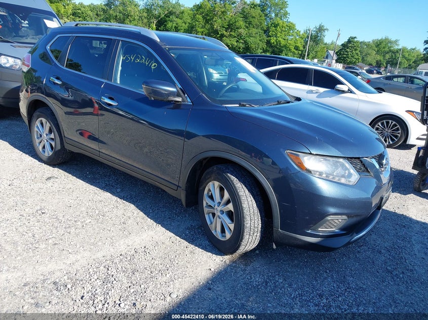 2016 Nissan Rogue VIN KNMAT2MV0GP621432 IAAI salvage auction — NORMAL WEAR, Salvage Title, sold $1,000 on 2026-07-28 (photo 1)