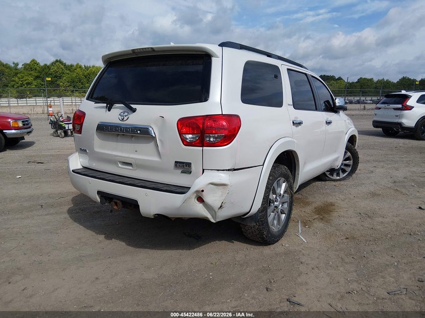 2010 Toyota Sequoia VIN 5TDDW5G13AS033228 IAAI salvage auction — REAR END, Salvage (Tennessee), sold $3,800 on 2026-07-09 (photo 6)