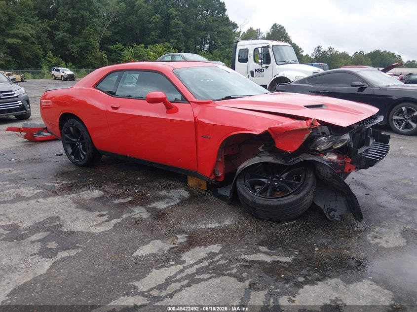 2018 Dodge Challenger VIN 2C3CDZBT1JH131548 IAAI salvage auction — FRONT END, Salvage (Mississippi), sold $4,400 on 2026-07-10 (photo 1)