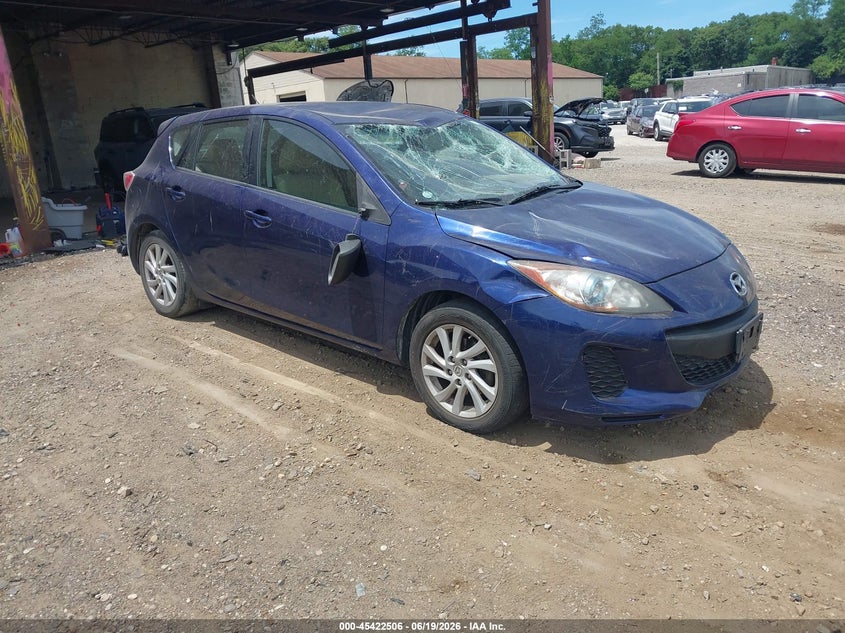 2012 Mazda 3 VIN JM1BL1L80C1543757 IAAI salvage auction — ROLLOVER, Salvage Title, sold $825 on 2026-07-14 (photo 1)