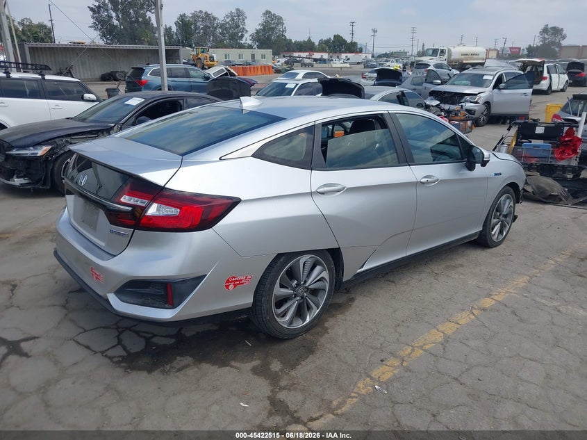 2018 Honda Clarity VIN JHMZC5F11JC015620 IAAI salvage auction — FRONT END, Salvage Title, sold $725 on 2026-07-29 (photo 4)