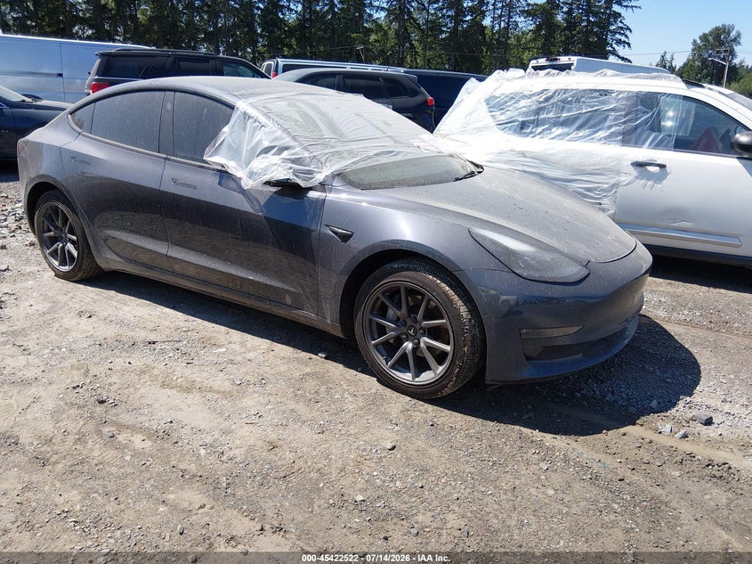 2022 Tesla Model 3 VIN 5YJ3E1EB0NF170883 IAAI salvage auction — LEFT FRONT, Salvage Title, sold $11,950 on 2026-09-06 (photo 1)