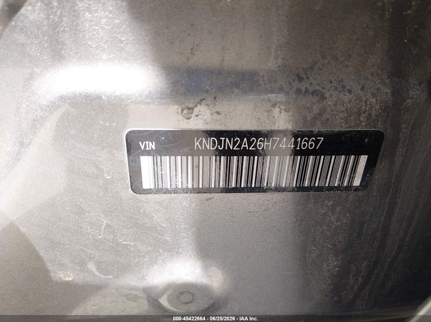 2017 Kia Soul VIN KNDJN2A26H7441667 IAAI salvage auction — NORMAL WEAR, Clear (Illinois), sold $1,400 on 2026-07-14 (photo 9)