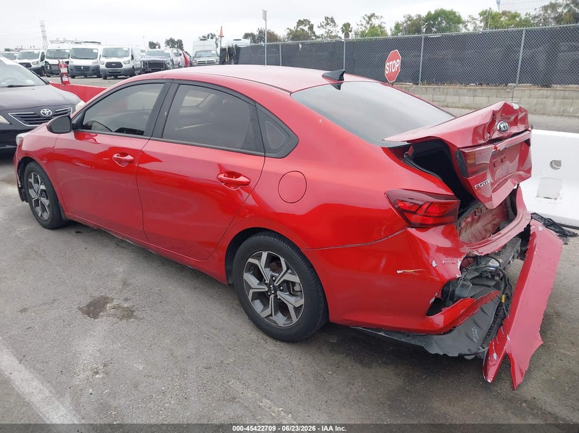 2020 Kia Forte VIN 3KPF24AD2LE205859 IAAI salvage auction — FRONT & REAR, Salvage (California), sold $2,200 on 2026-07-09 (photo 3)