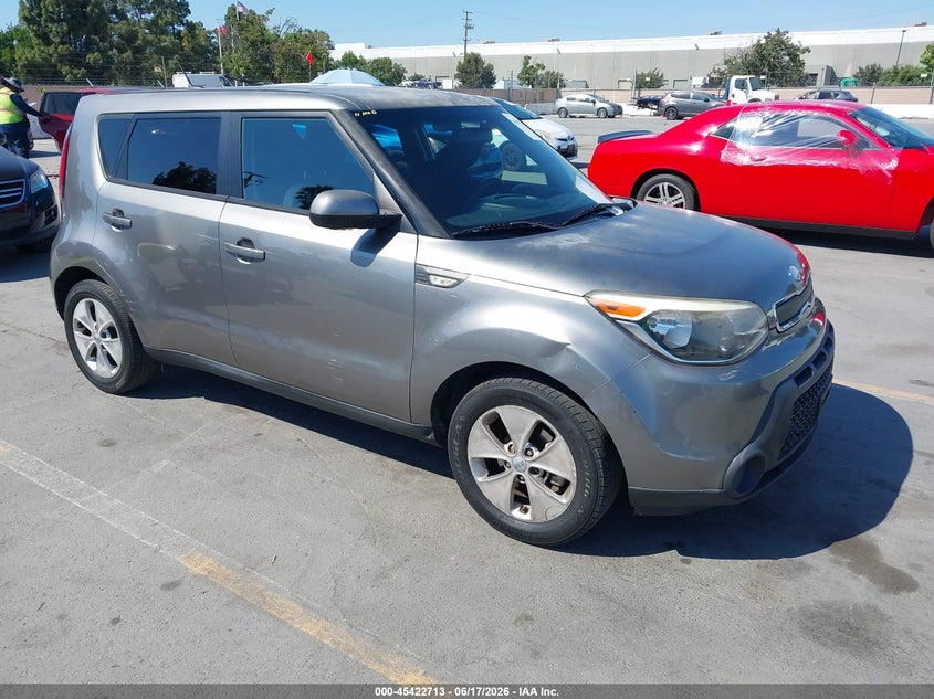 2014 Kia Soul VIN KNDJN2A28E7102212 IAAI salvage auction — NORMAL WEAR, Salvage Title - Dealer (California), sold $1,150 on 2026-07-06 (photo 1)