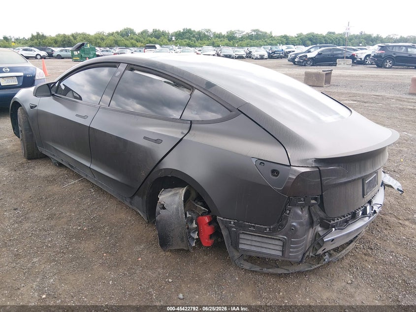 2023 Tesla Model 3 VIN 5YJ3E1EC3PF493336 IAAI salvage auction — RIGHT SIDE, Salvage Title, sold $25 on 2026-08-28 (photo 3)