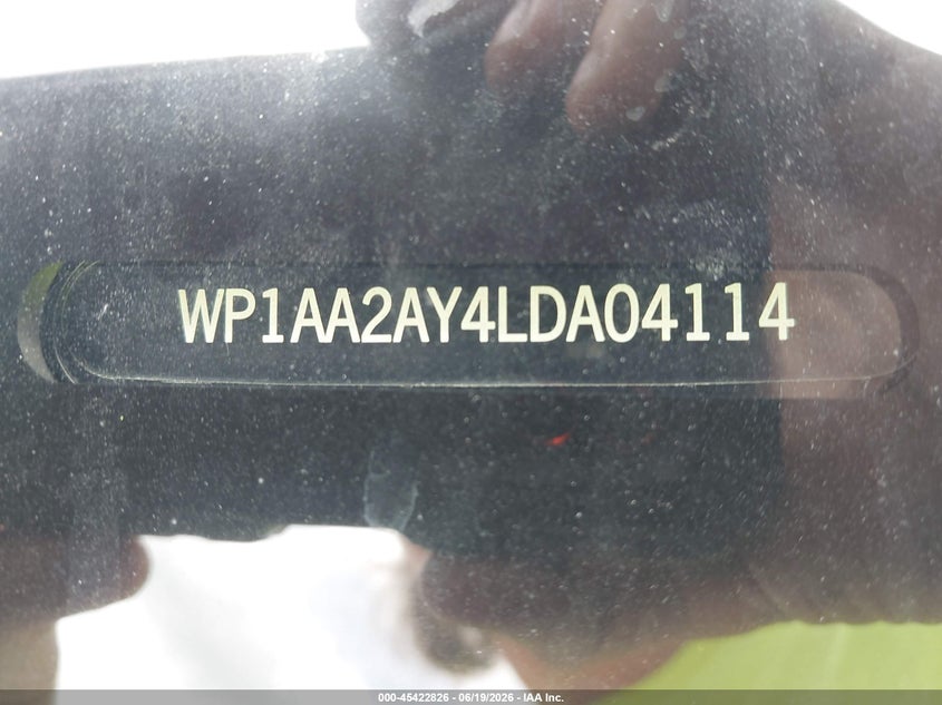 2020 Porsche Cayenne VIN WP1AA2AY4LDA04114 IAAI salvage auction — LEFT REAR, Salvage (North Carolina), sold $17,750 on 2026-07-27 (photo 9)