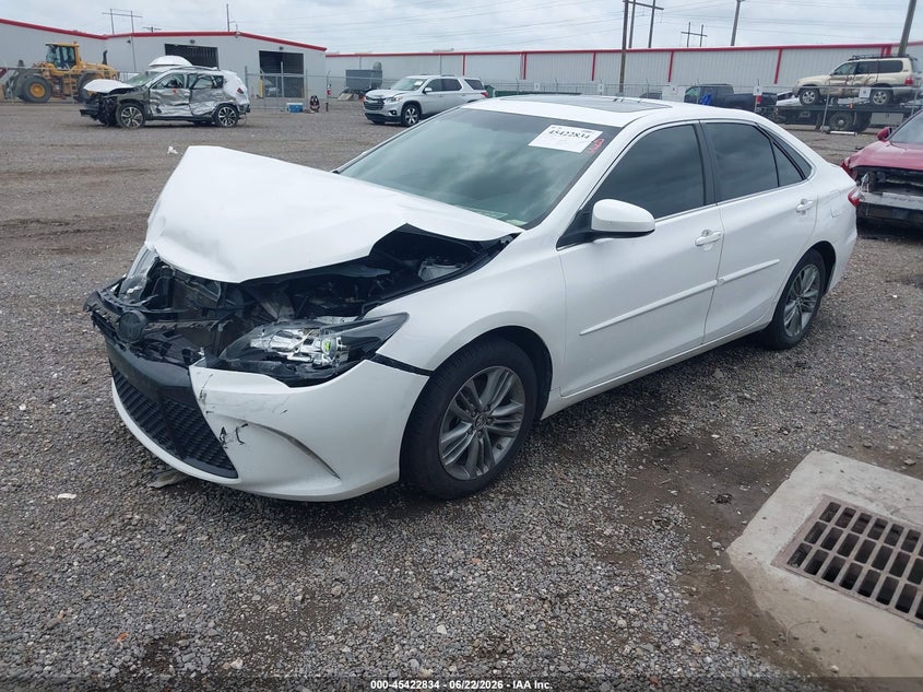 2015 Toyota Camry VIN 4T1BF1FKXFU099073 IAAI salvage auction — FRONT END, Salvage Title, sold $1,600 on 2026-08-01 (photo 2)