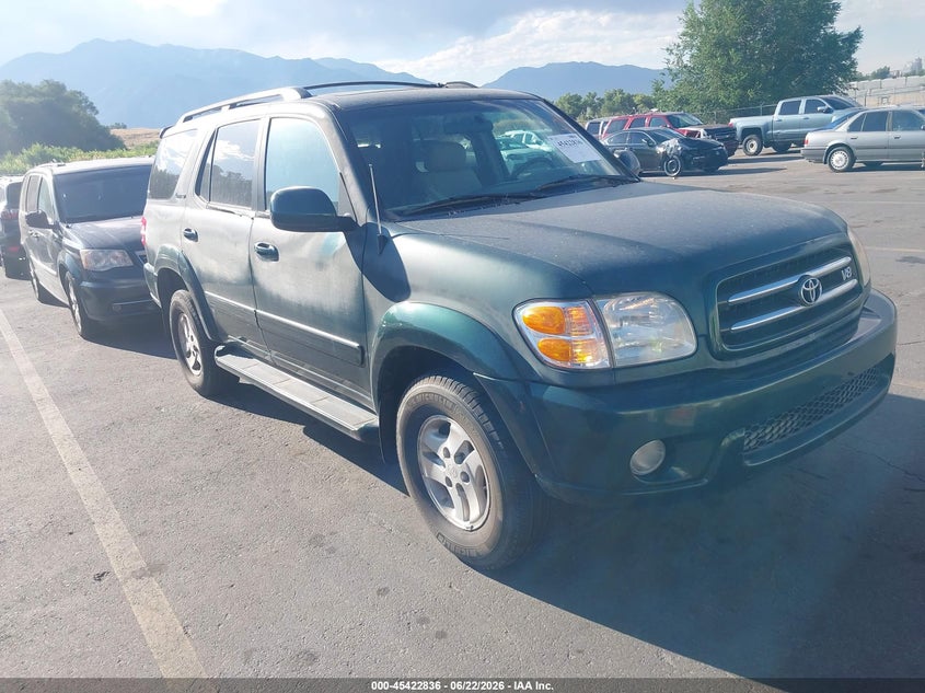 2001 Toyota Sequoia VIN 5TDBT48A41S042822 IAAI salvage auction — NORMAL WEAR, Clear (Utah), sold $375 on 2026-07-17 (photo 1)