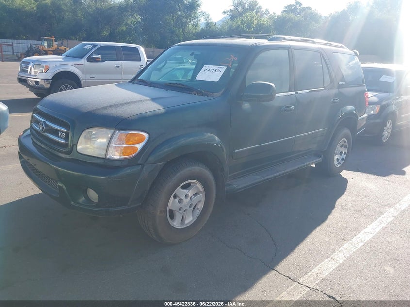 2001 Toyota Sequoia VIN 5TDBT48A41S042822 IAAI salvage auction — NORMAL WEAR, Clear (Utah), sold $375 on 2026-07-17 (photo 2)