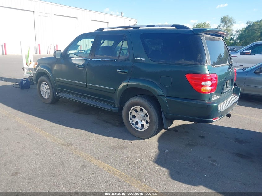 2001 Toyota Sequoia VIN 5TDBT48A41S042822 IAAI salvage auction — NORMAL WEAR, Clear (Utah), sold $375 on 2026-07-17 (photo 3)