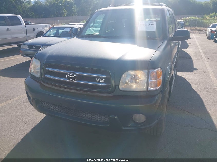 2001 Toyota Sequoia VIN 5TDBT48A41S042822 IAAI salvage auction — NORMAL WEAR, Clear (Utah), sold $375 on 2026-07-17 (photo 6)