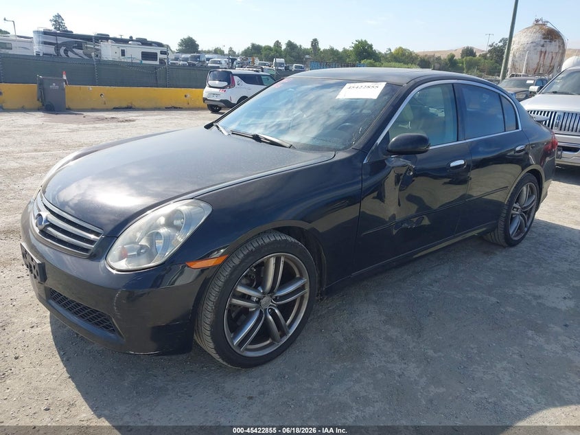 2006 Infiniti G35 VIN JNKCV51E06M520270 IAAI salvage auction — SIDE, Salvage (California), sold $900 on 2026-07-10 (photo 2)