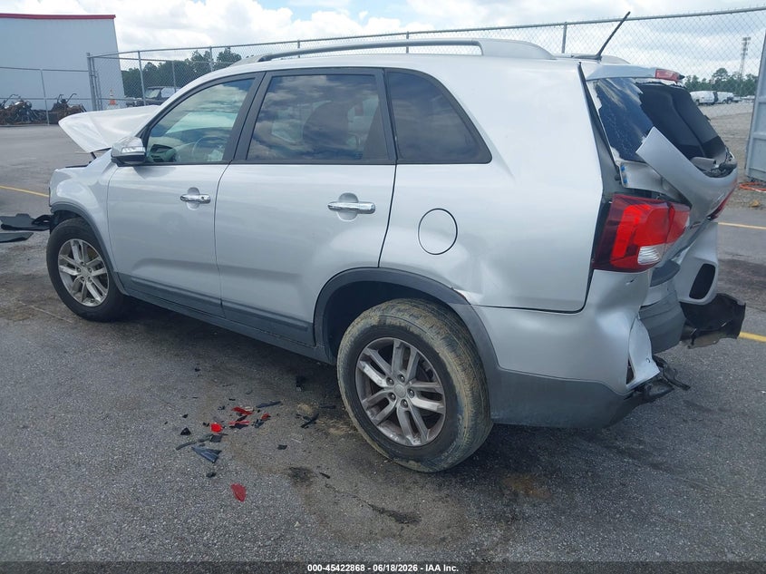 2014 Kia Sorento VIN 5XYKT3A68EG470315 IAAI salvage auction — FRONT & REAR, Salvage Title, sold $375 on 2026-07-22 (photo 3)