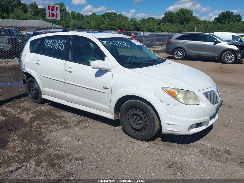 2007 Pontiac Vibe VIN 5Y2SL65867Z407182 IAAI salvage auction — FRONT & REAR, Clear (Indiana), sold $300 on 2026-07-21 (photo 1)