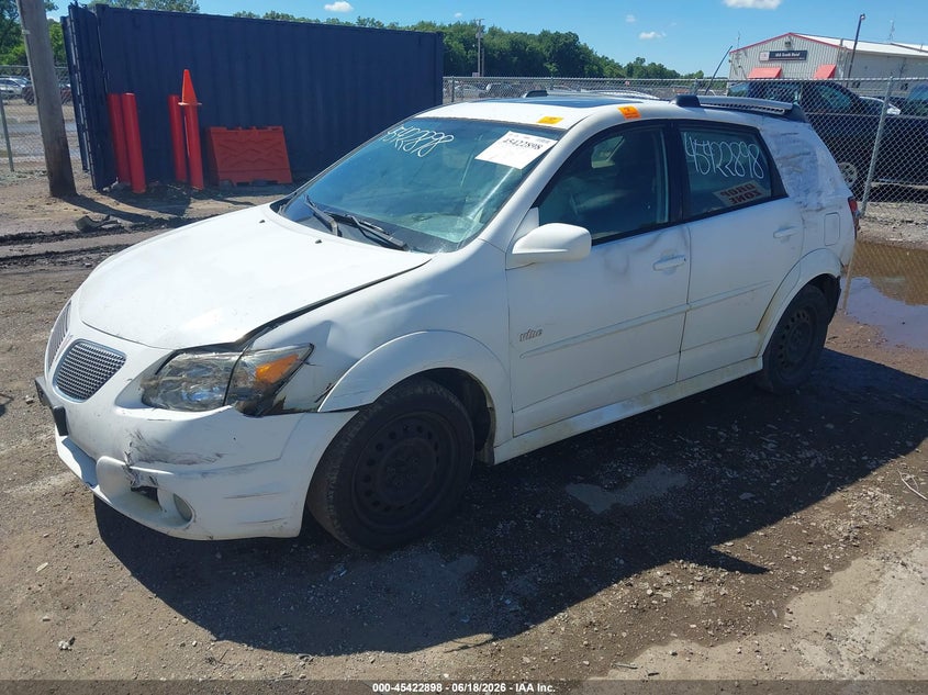 2007 Pontiac Vibe VIN 5Y2SL65867Z407182 IAAI salvage auction — FRONT & REAR, Clear (Indiana), sold $300 on 2026-07-21 (photo 2)