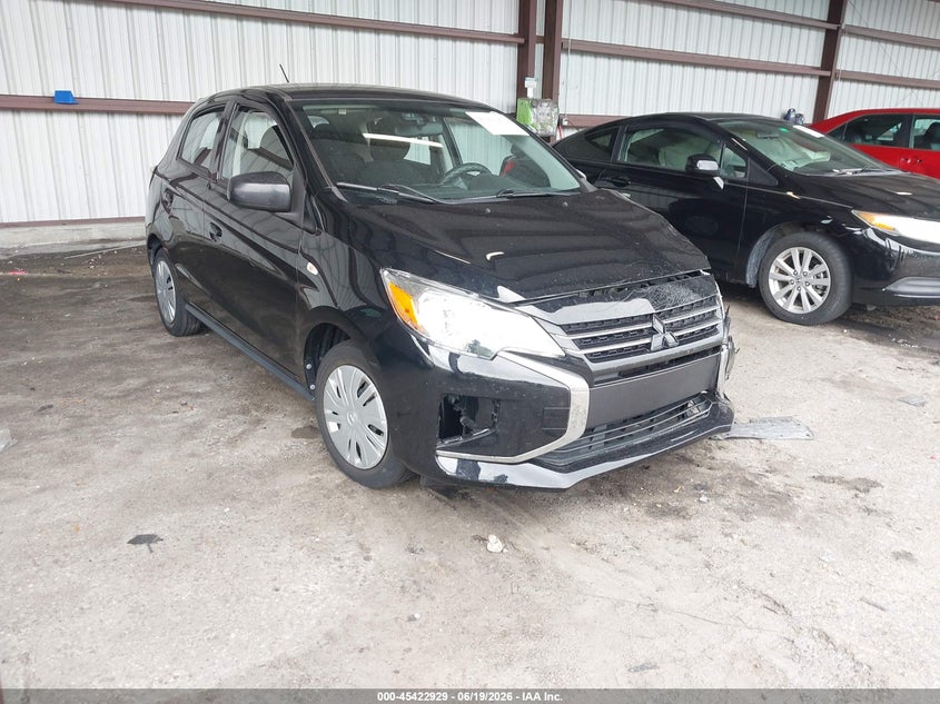 2021 Mitsubishi Mirage VIN ML32AUHJ7MH012232 IAAI salvage auction — FRONT END, Salvage Title, sold $2,150 on 2026-07-19 (photo 1)