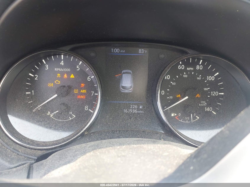 2020 Nissan Rogue VIN JN1BJ1CW2LW389353 IAAI salvage auction — FRONT END, Clear (New Jersey), sold $1,500 on 2026-07-29 (photo 7)