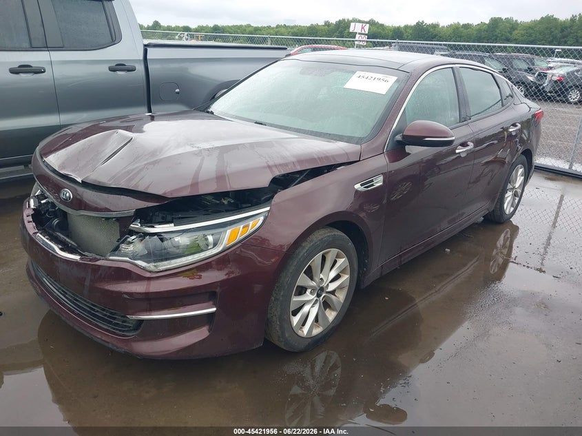 2018 Kia Optima VIN 5XXGU4L32JG260822 IAAI salvage auction — FRONT END, Salvage (Ohio), sold $50 on 2026-07-28 (photo 2)