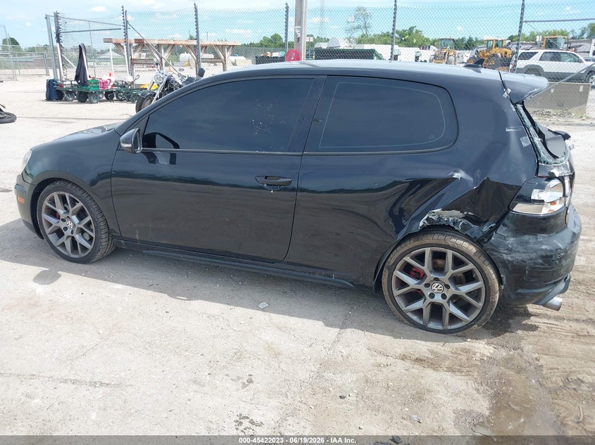 2010 Volkswagen Gti VIN WVWFV7AJ1AW398524 IAAI salvage auction — LEFT REAR, Clear (Wisconsin), sold $1,100 on 2026-07-24 (photo 3)