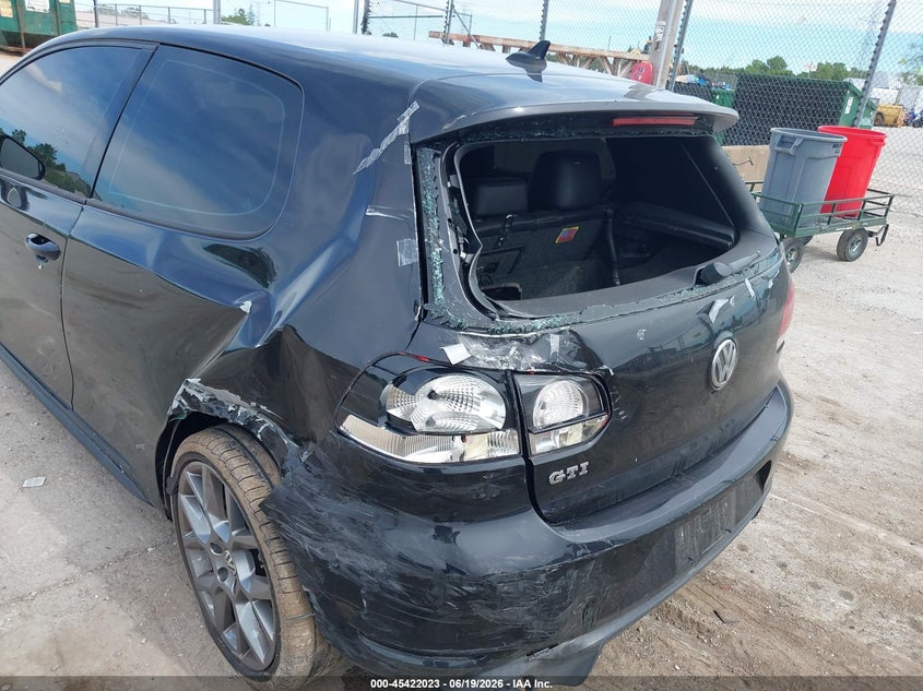 2010 Volkswagen Gti VIN WVWFV7AJ1AW398524 IAAI salvage auction — LEFT REAR, Clear (Wisconsin), sold $1,100 on 2026-07-24 (photo 6)