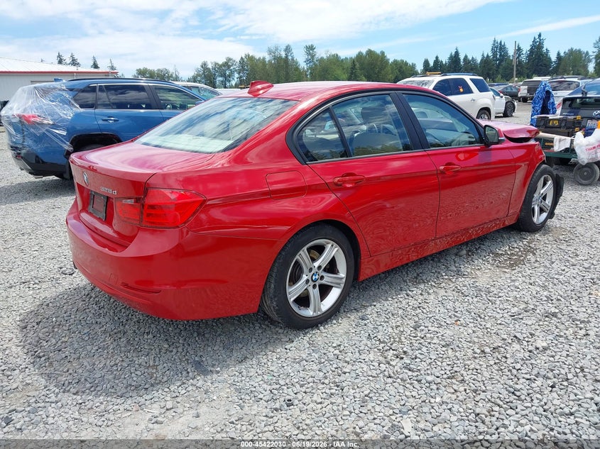 2014 BMW 3er VIN WBA3D3C57EK157057 IAAI salvage auction — FRONT END, Salvage Title, sold $800 on 2026-07-22 (photo 4)
