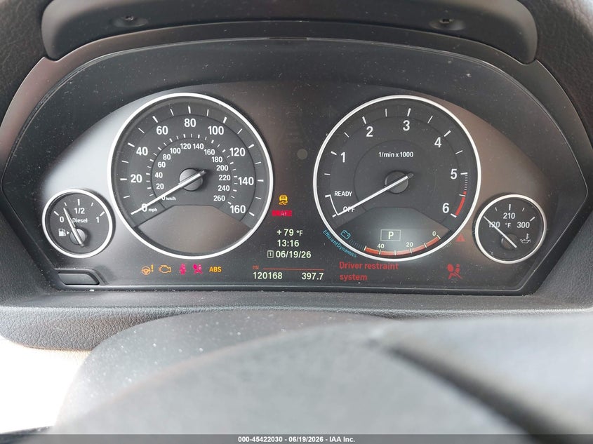 2014 BMW 3er VIN WBA3D3C57EK157057 IAAI salvage auction — FRONT END, Salvage Title, sold $800 on 2026-07-22 (photo 7)