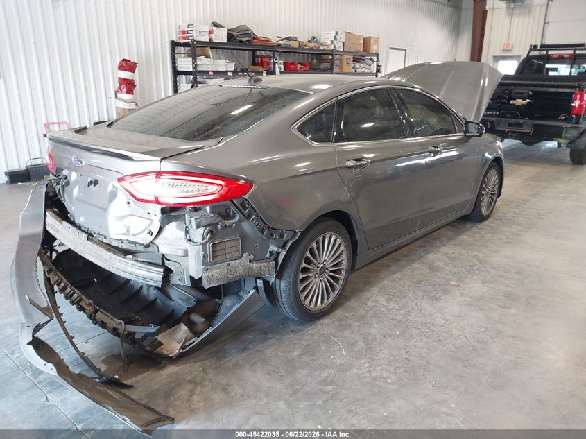 2014 Ford Fusion VIN 3FA6P0K98ER311447 IAAI salvage auction — REAR END, Salvage Title, sold $1,050 on 2026-08-01 (photo 4)