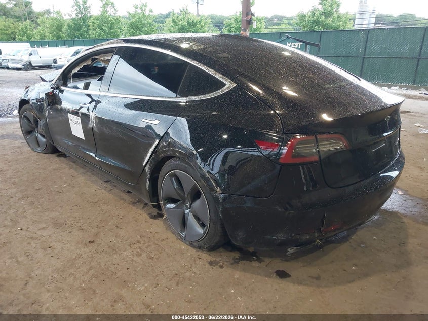 2018 Tesla Model 3 VIN 5YJ3E1EB7JF182295 IAAI salvage auction — ROLLOVER, Salvage Title, sold $1,300 on 2026-07-28 (photo 3)