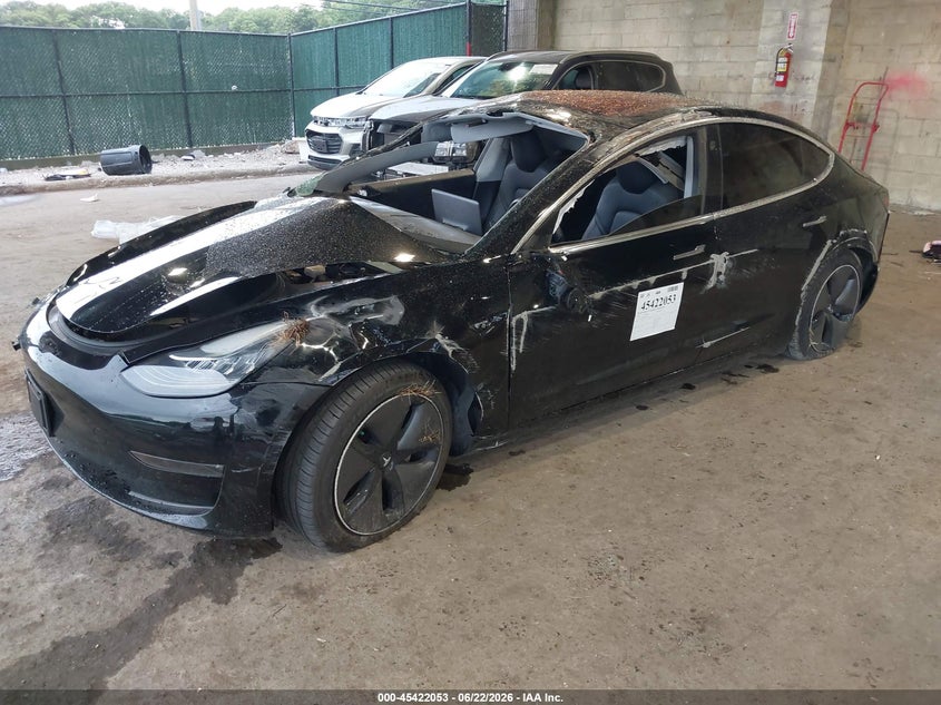 2018 Tesla Model 3 VIN 5YJ3E1EB7JF182295 IAAI salvage auction — ROLLOVER, Salvage Title, sold $1,300 on 2026-07-28 (photo 6)