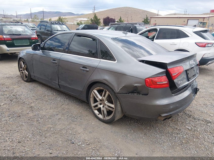2013 Audi A4 VIN WAUDFAFL9DN029669 IAAI salvage auction — REPOSSESSION, Nrc Lienholder Repossession Paperwork (Nevada), sold $450 on 2026-07-10 (photo 3)