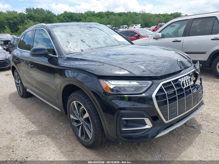 2021 Audi Q5 VIN WA1AAAFY0M2090338 IAAI salvage auction — FRONT END, Salvage Title, sold $7,100 on 2026-07-26 (photo 1)