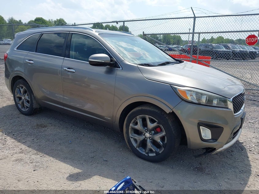 2016 Kia Sorento VIN 5XYPKDA56GG077230 IAAI salvage auction — FRONT END, Salvage Title, sold $25 on 2026-07-23 (photo 1)