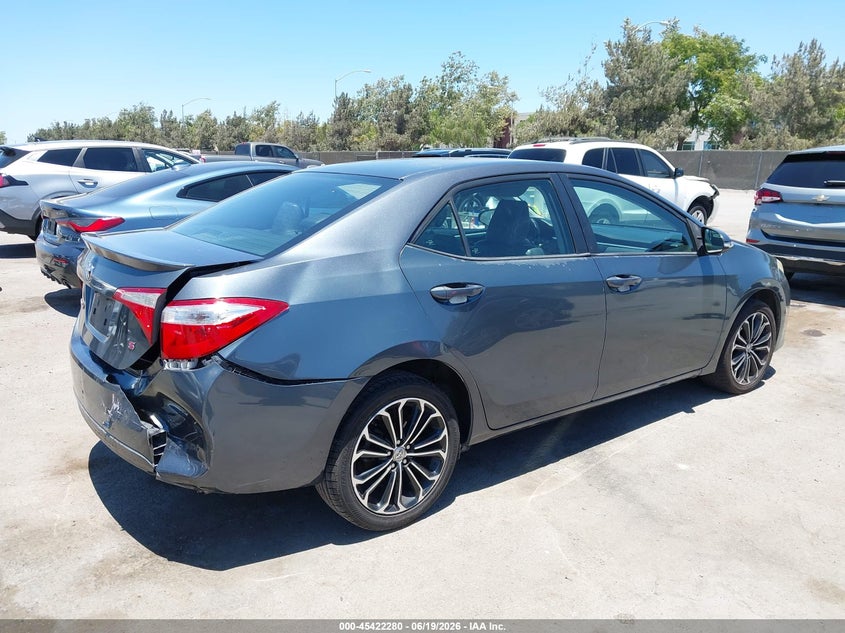 2014 Toyota Corolla VIN 5YFBURHE3EP064368 IAAI salvage auction — REAR END, Salvage (California), sold $3,100 on 2026-07-20 (photo 4)
