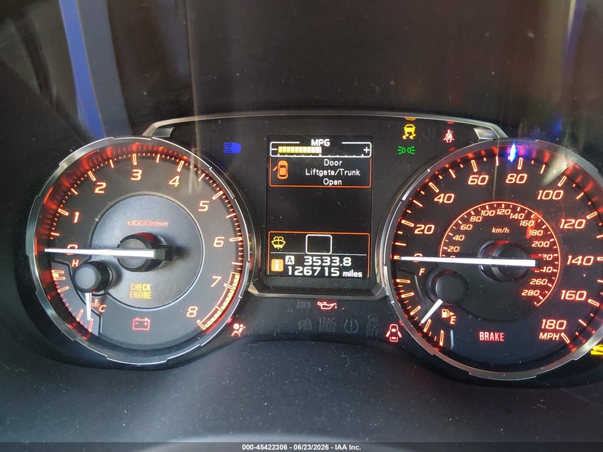 2015 Subaru Wrx VIN JF1VA1A66F9813221 IAAI salvage auction — FRONT END, Salvage (Nevada), sold $1,400 on 2026-07-24 (photo 7)