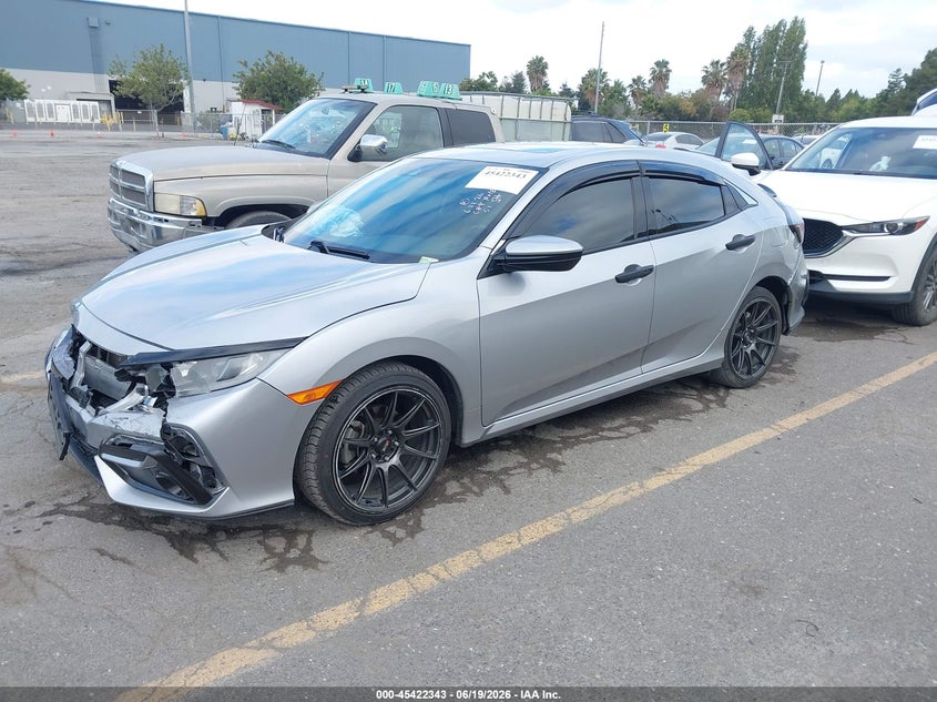 2021 Honda Civic VIN SHHFK7H66MU421197 IAAI salvage auction — FRONT END, Salvage Title, sold $3,350 on 2026-07-29 (photo 2)