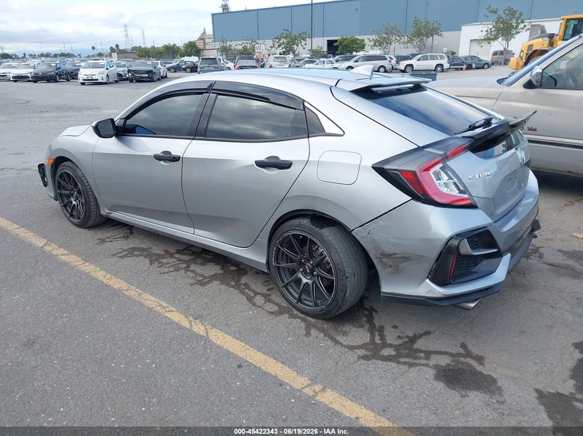 2021 Honda Civic VIN SHHFK7H66MU421197 IAAI salvage auction — FRONT END, Salvage Title, sold $3,350 on 2026-07-29 (photo 3)