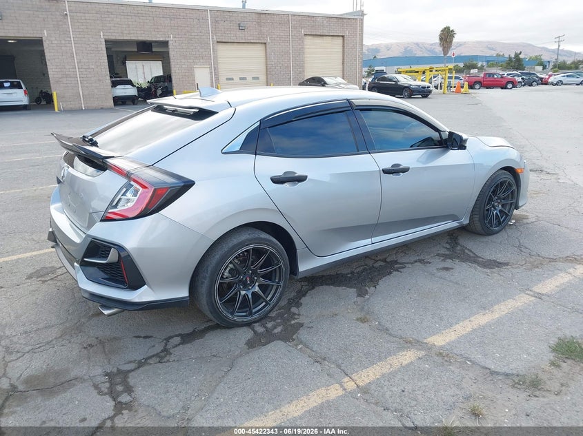 2021 Honda Civic VIN SHHFK7H66MU421197 IAAI salvage auction — FRONT END, Salvage Title, sold $3,350 on 2026-07-29 (photo 4)