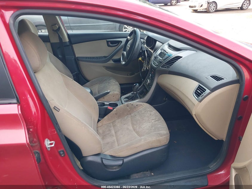 2014 Hyundai Elantra VIN KMHDH4AE5EU210083 IAAI salvage auction — THEFT, Clear (Virginia), sold $875 on 2026-07-15 (photo 5)