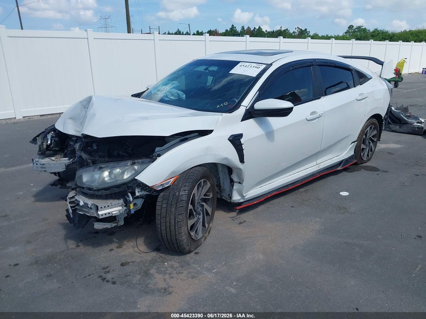 2018 Honda Civic VIN 19XFC2F72JE015061 IAAI salvage auction — FRONT END, Rebuildable (Florida), sold $1,500 on 2026-08-03 (photo 2)
