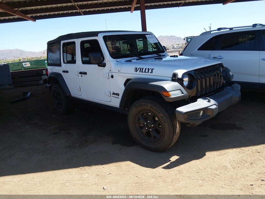 2021 Jeep Wrangler / VIN 1C4HJXDN7MW817340 — IAAI salvage auction photo