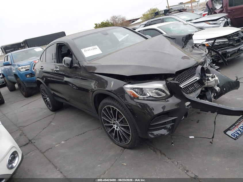 2019 Mercedes-benz Glc coupe VIN WDC0J4KB5KF587387 IAAI salvage auction — LEFT FRONT, Salvage Certificate (California), sold $7,700 on 2026-08-22 (photo 1)