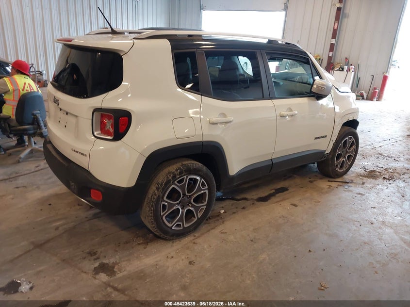 2017 Jeep Renegade VIN ZACCJBDB3HPF54933 IAAI salvage auction — FRONT END, Salvage Title, sold $700 on 2026-08-11 (photo 4)